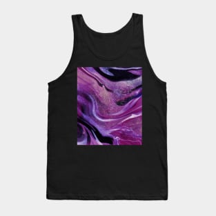 Shiny Purple Abstract Art Tank Top